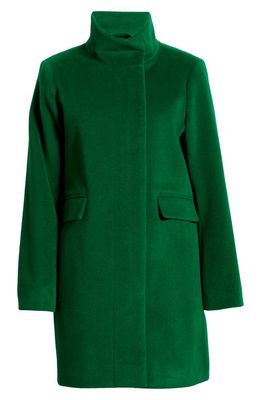 Sam Edelman Longline Wool Blend Coat in Emerald