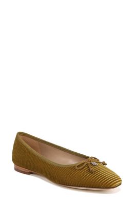 Sam Edelman Meadow Square Toe Flat in Green Chartreuse