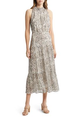Sam Edelman Metallic Leopard Print Sleeveless Dress