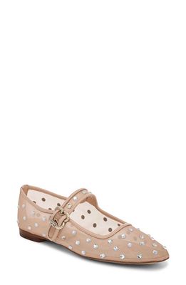 Sam Edelman Michaela Shine Mary Jane Flat in Vintage Pink