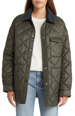 Sam Edelman Reversible Quilted Jacket in Olive