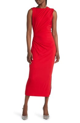 Sam Edelman Ruched Body-Con Dress in Red