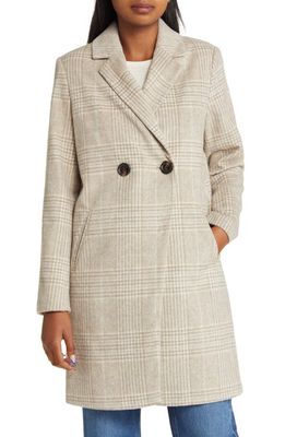 Sam Edelman Windowpane Plaid Coat in Feminine Plaid