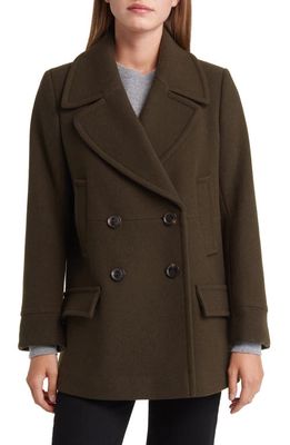 Sam Edelman Wool Blend Peacoat in Olive