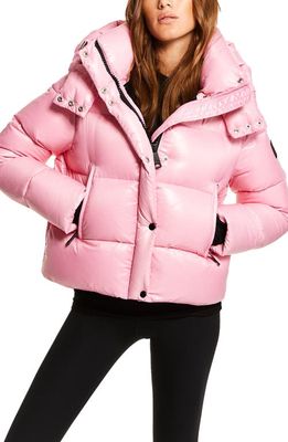 SAM. Jordy Down Puffer Jacket with Removable Hood in Bright Pink