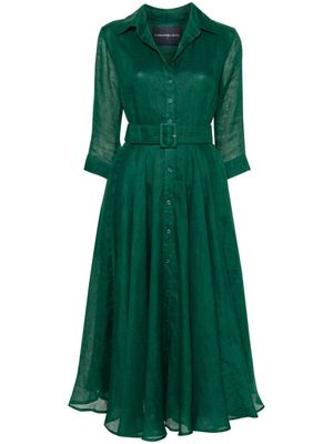 Samantha Sung Aster linen midi dress - Green