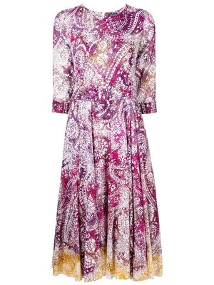 Samantha Sung Avenue paisley-print midi dress - Purple