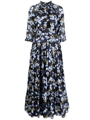Samantha Sung Eden floral-print maxi dress - Blue