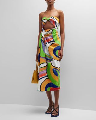 Samara Strapless Cutout Midi Dress