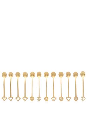 Sambonet motif-end teaspoons - Gold