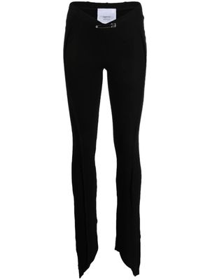 Sami Miro Vintage safety-pin detail low-rise trousers - Black