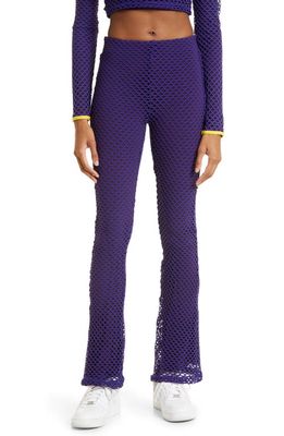 Sammy B Diamond Mesh Bootcut Pants in Purple