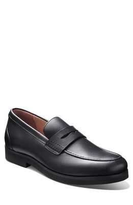 Samuel Hubbard Tailored Traveler Penny Loafer in Black Leather