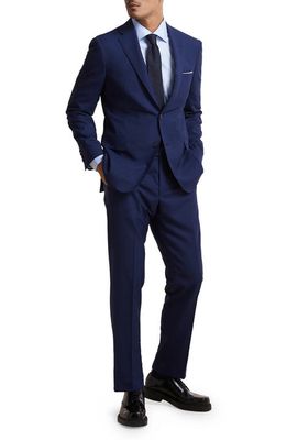 Samuelsohn Contemporary Fit Loop Wool Suit in Blue