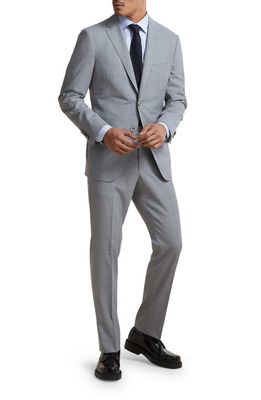 Samuelsohn Contemporary Fit Loop Wool Suit in Light Grey