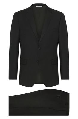 Samuelsohn Ice Super 130s Wool Suit in Black