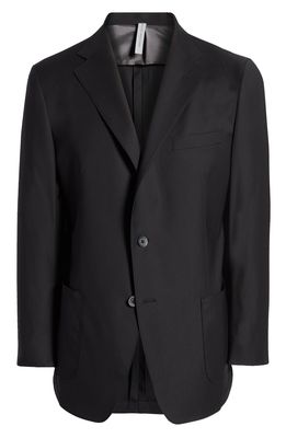 Samuelsohn Solid Wool Blend Sport Coat in Black