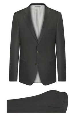 Samuelsohn Solid Wool Suit in Mid Grey