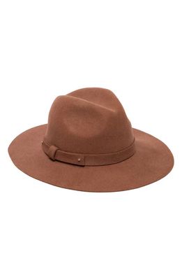 San Diego Hat Beyond Prairie Packable Wool Fedora in Brown