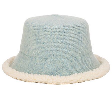 San Diego Hat Co. Knit Wool Blend Bucket Hat w/ Shearling Edge