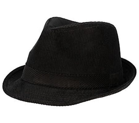 San Diego Hat Co. Men's Cut & Sew Corduroy Fedo ra