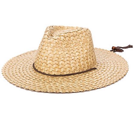 San Diego Hat Co. Palm Straw Lifeguard Hat w/ C hin Cord