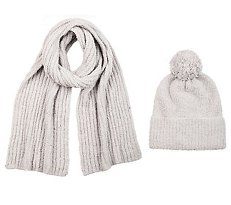 San Diego Hat Co. PLUSHKNIT Beanie And Scarf S et