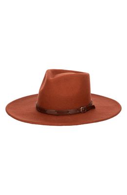 San Diego Hat Flameworthy Wool Felt Fedora in Rust