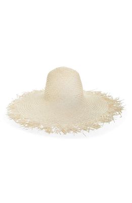 San Diego Hat Frayed Straw Sun Hat in Natural