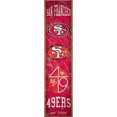 San Francisco 49ers 6'' x 24'' Vertical Heritage Banner Sign