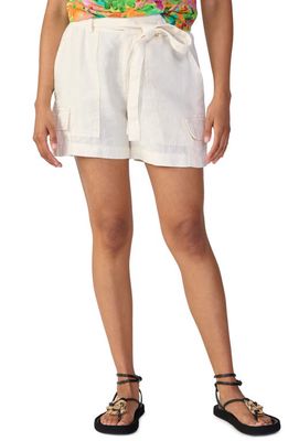 Sanctuary All Day Tie Waist Cargo Shorts in White