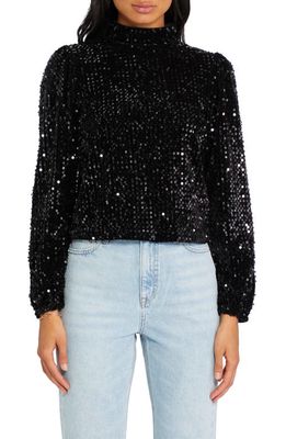 Sanctuary All Nighter Sequin Top in Black