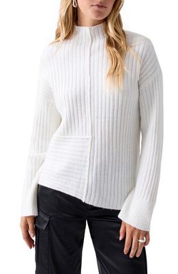 Sanctuary Asymmetric Rib Sweater in Milk