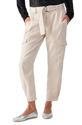 Sanctuary Belted Satin Cargo Pants in Toasted Ma