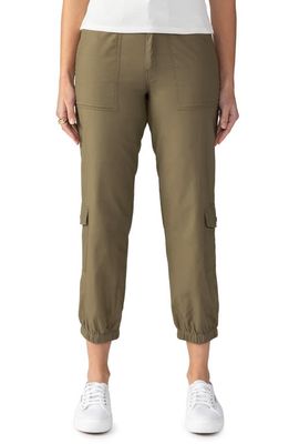 Sanctuary Brooklyn Stretch Cotton Cargo Joggers in Mossy Green