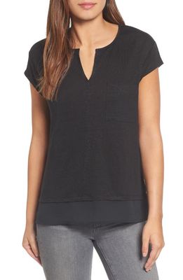 Sanctuary City Mix Layered Look Tee in Black