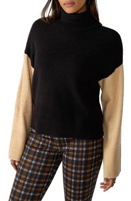 Sanctuary Colorblock Turtleneck Sweater in R Cappbl