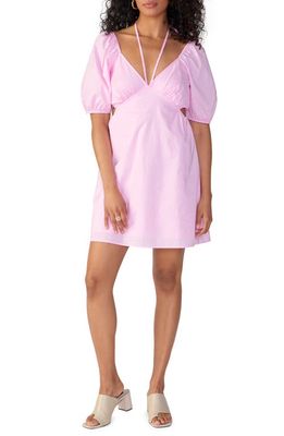 Sanctuary Cutout Cotton Poplin Minidress in Pink No3