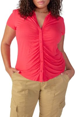 Sanctuary Dream Button Front Top in Island Pin