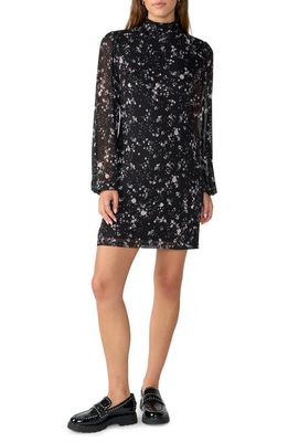 Sanctuary Dreamy Night Floral Long Sleeve Mesh Minidress in Falling Pe