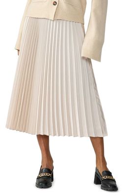 Sanctuary Everyday Pleated Satin Midi Skirt in Toasted Ma