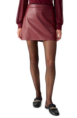 Sanctuary Faux Leather Miniskirt in Sugar Plum