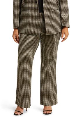 Sanctuary Filmore Houndstooth Flare Pants in Vanilla Mi