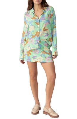 Sanctuary Floral Button-Up Shirt in Freshly Mi