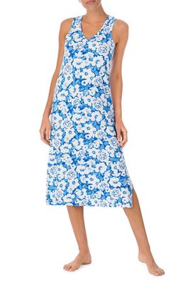 Sanctuary Floral Print Nightgown in Blue/white