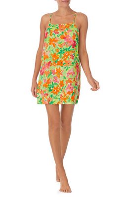 Sanctuary Floral Ruched Nightgown in Lime Print