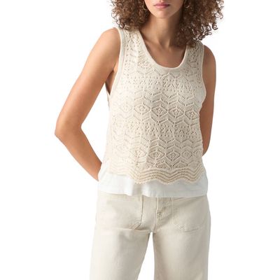 Sanctuary Flow With It Open Stitch Layered Sweater Tank in Eco Natura