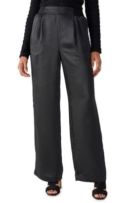 Sanctuary Gabriela Satin Wide Leg Pants in Black