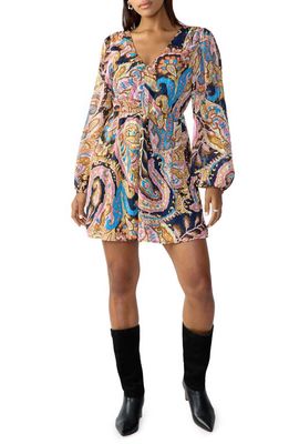 Sanctuary Girl's Day Out Paisley Long Sleeve Minidress in Tapestry