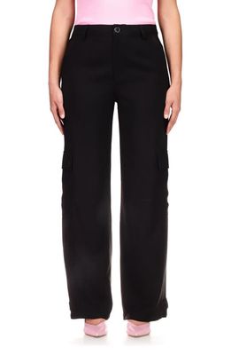 Sanctuary Harper Wide Leg Cargo Pants in Black